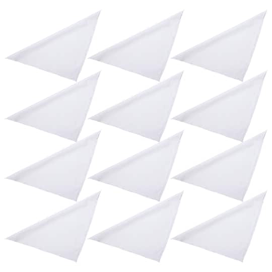 12 Pack: Solid Color Bandana by Make Market® in White | 21" x 21" | Michaels®